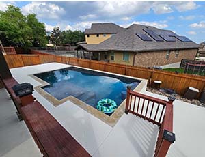 Deck around pool