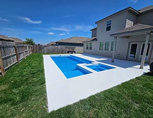 pool behind home